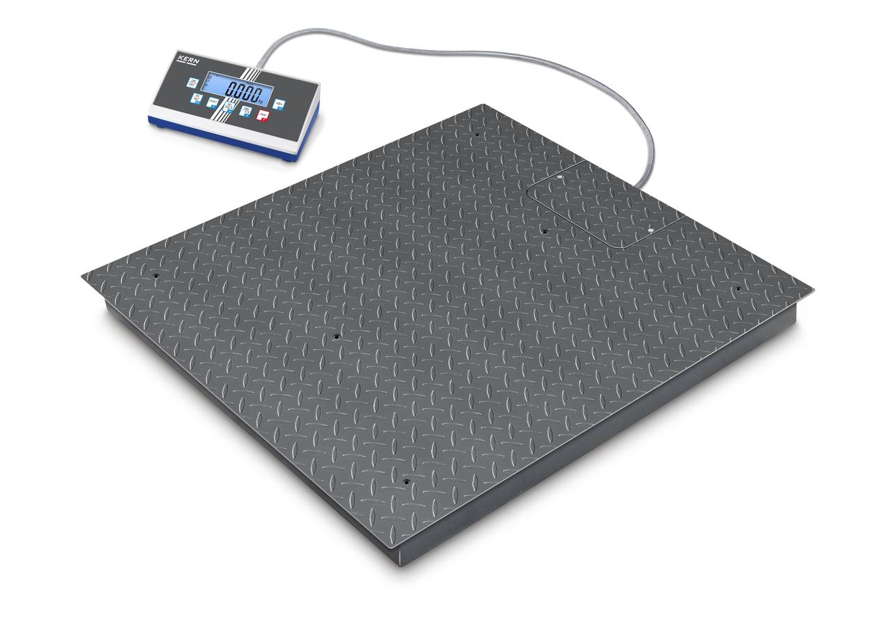 Plateforme de pesage au sol KERN BIC 3T-3, Portée : 1500 / 3000kg, d=0,5 / 1kg Plateforme de pesage au sol